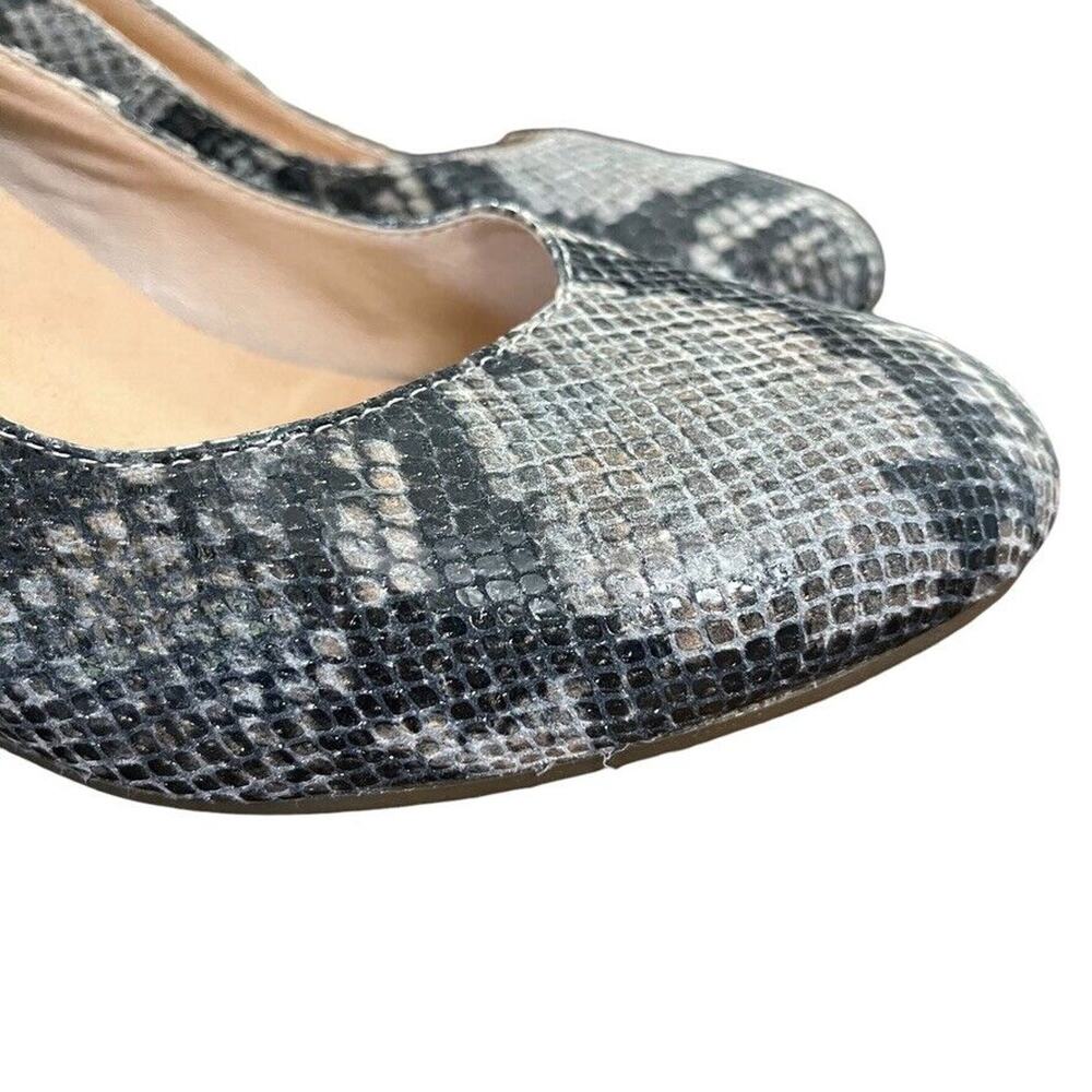 Vionic Gray Snakeskin Wedge Heels - Picture 12 of 16